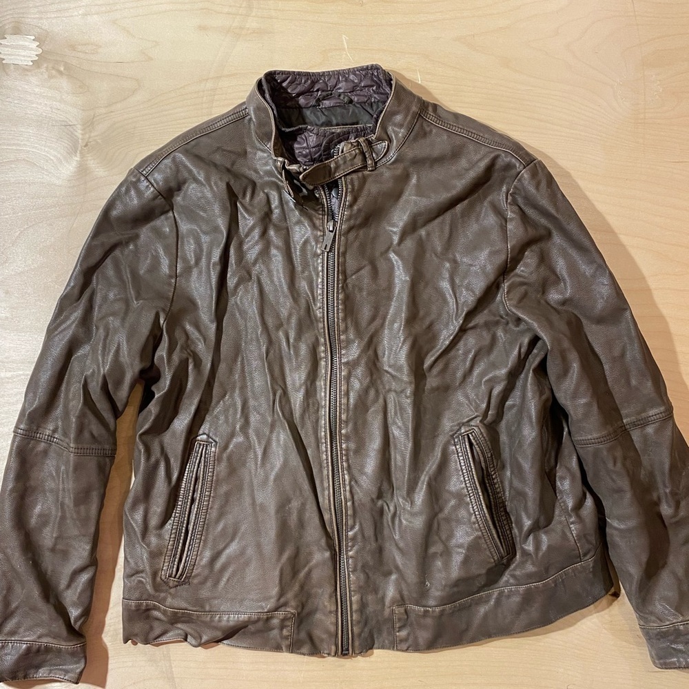 Kenneth Cole Faux Leather Jacket XL (IF)